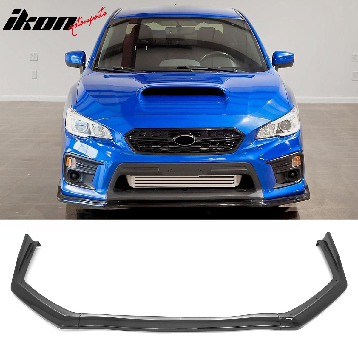 2015-2021 Subaru WRX & WRX STI Gloss Black Front Bumper Lip Spoiler PP 3PCS Set