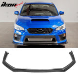 2015-2021 Subaru WRX & WRX STI Gloss Black Front Bumper Lip Spoiler PP 3PCS Set