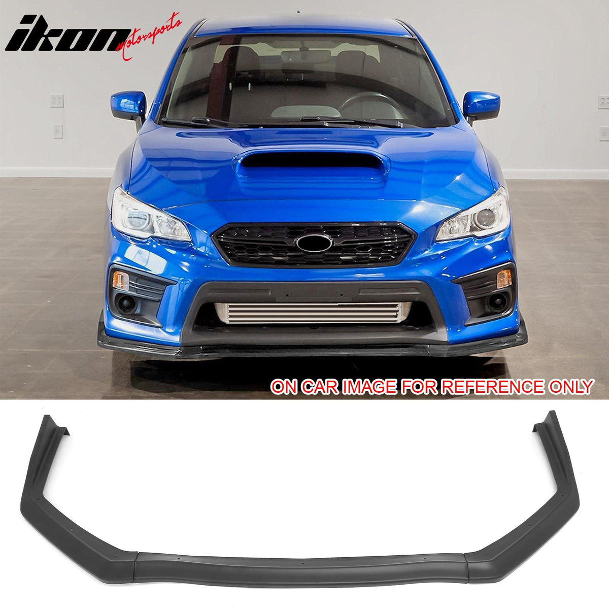 2015-2021 Subaru WRX & WRX STI Matte Black Front Bumper Lip Spoiler PP 3PCS Set