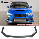 2015-2021 Subaru WRX & WRX STI Matte Black Front Bumper Lip Spoiler PP 3PCS Set