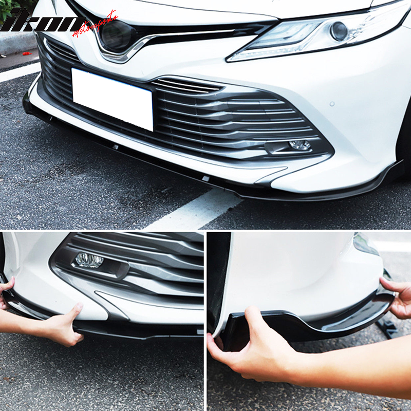 2018-2020 Toyota Camry LE Style Front Bumper Lip PP 4Dr