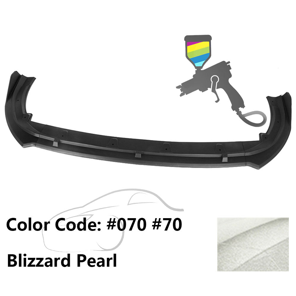 2018-2020 Toyota Camry XLE LE V2 Style Painted Front Bumper Lip PP 3PC