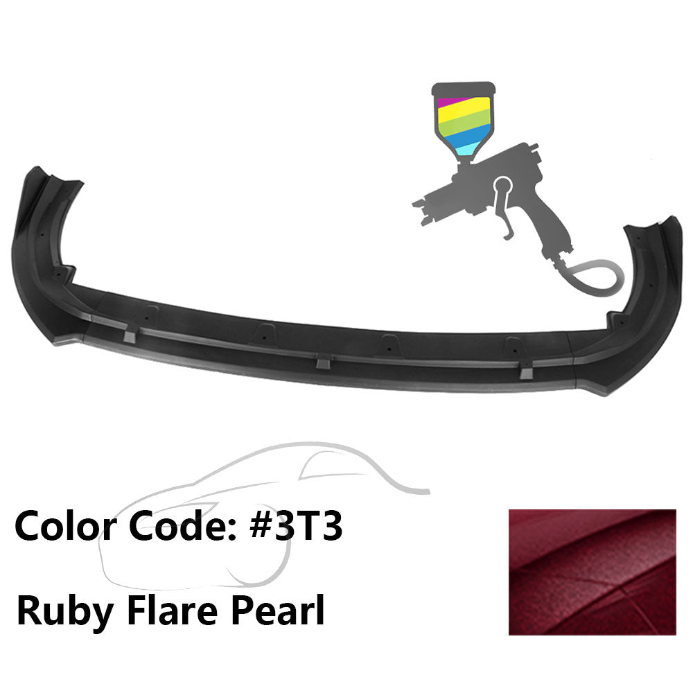 2018-2020 Toyota Camry XLE LE V2 Style Painted Front Bumper Lip PP 3PC