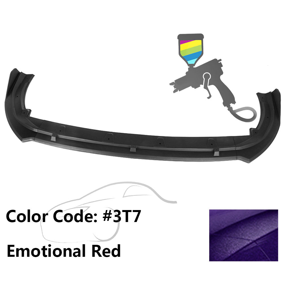 2018-2020 Toyota Camry XLE LE V2 Style Painted Front Bumper Lip PP 3PC