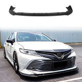2018-2020 Toyota Camry XLE LE V2 Style Matte Front Lip Splitter PP 3PC