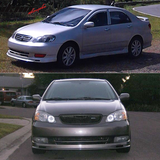 2003-2004 Toyota Corolla Mugen Style Front Bumper Lip PP