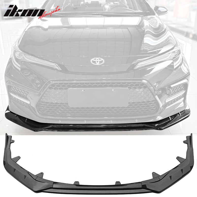 2020-2022 Toyota Corolla SE XSE 4Dr IKON Style Front Bumper Lip PP 3PC