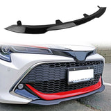 2019-2021 Toyota Corolla Auris 3rd 5-Door Gloss Black Front Bumper Lip