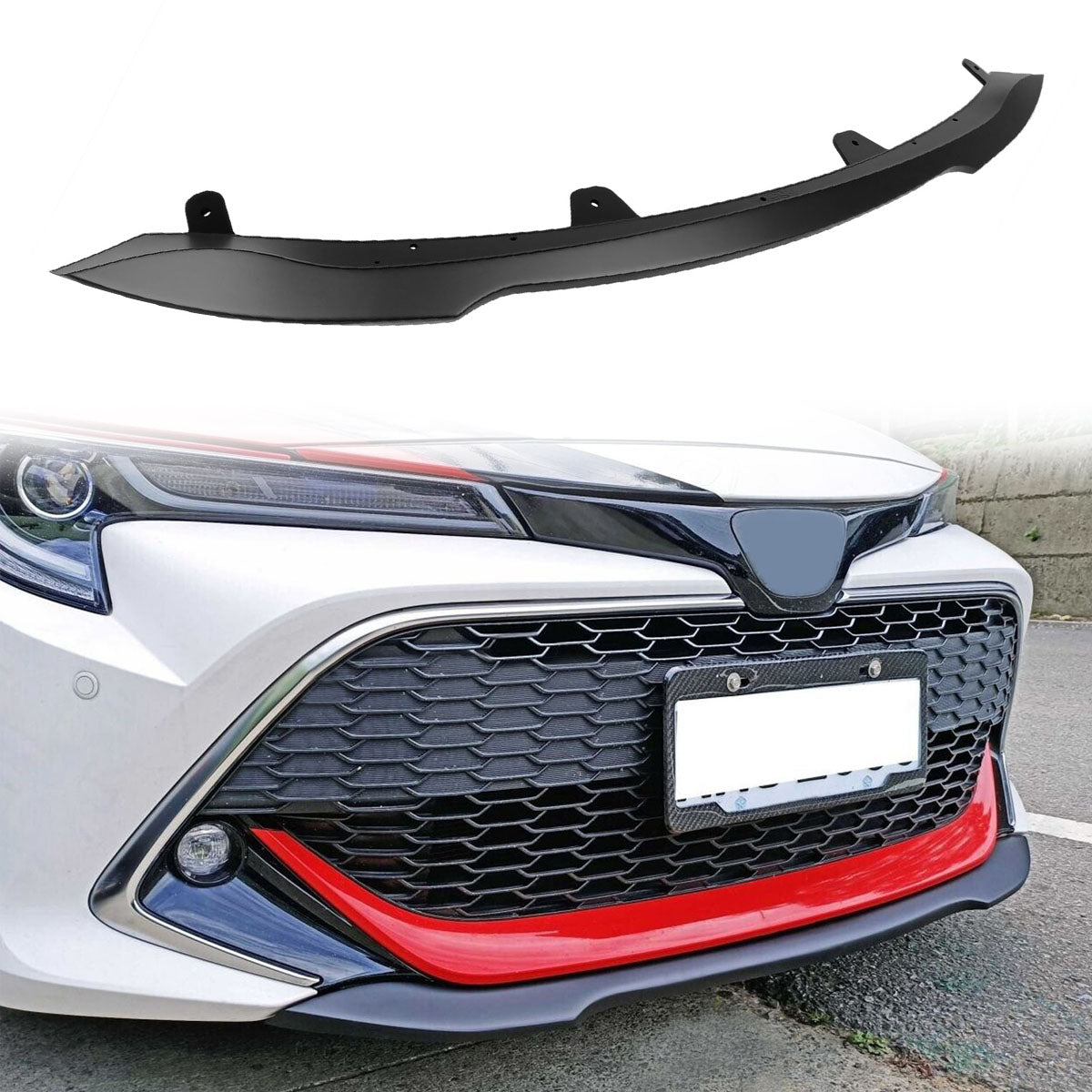 2019-2021 Toyota Corolla Auris 3rd 5-Door Matte Black Front Bumper Lip