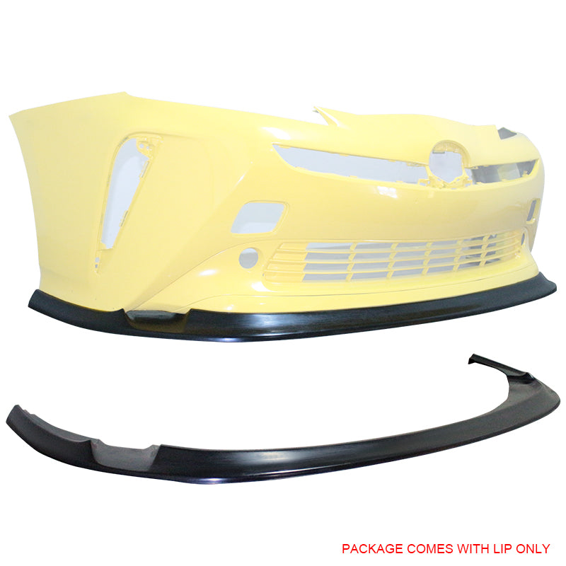 2019-2022 Toyota Prius IKFM Style Front Bumper Lip Unpainted Black PU