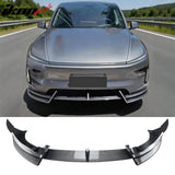 2026 Tesla Model Y Juniper Premium 3PCS Front Lower Bumper Lip Air Dam Chin Spoiler Splitter IKON Style Painted Carbon Fiber Print ABS Plastic