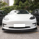 2017-2023 Tesla Model 3 IKON V4 Style 3PCS Front Bumper Lip ABS