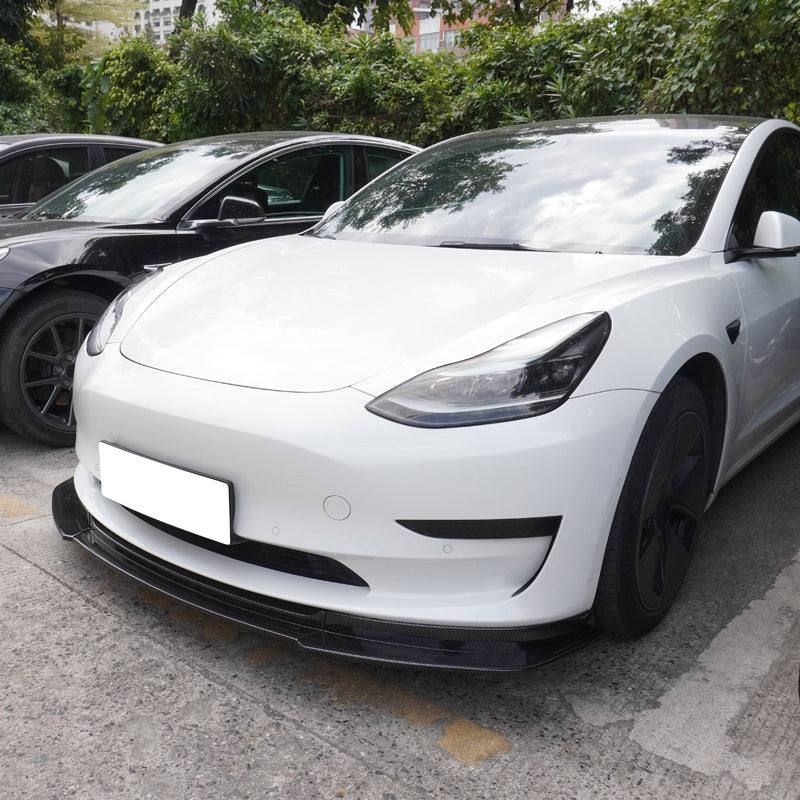 2017-2023 Tesla Model 3 IKON V4 Style 3PCS Front Bumper Lip ABS
