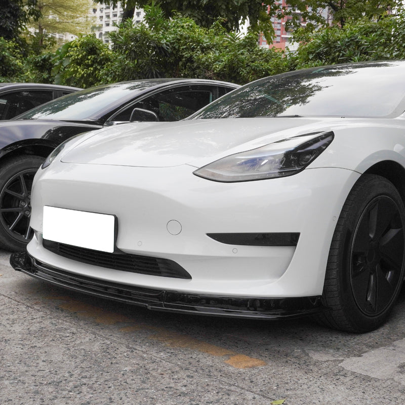 2017-2023 Tesla Model 3 IKON V4 Style 3PCS Front Bumper Lip ABS