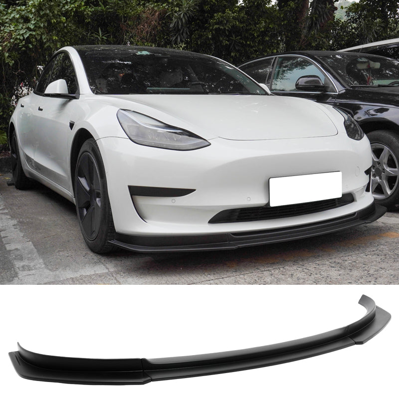 2017-2023 Tesla Model 3 IKON V4 Style 3PCS Front Bumper Lip ABS
