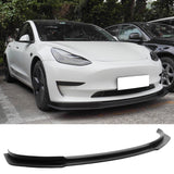 2017-2023 Tesla Model 3 IKON V4 Style 3PCS Front Bumper Lip ABS
