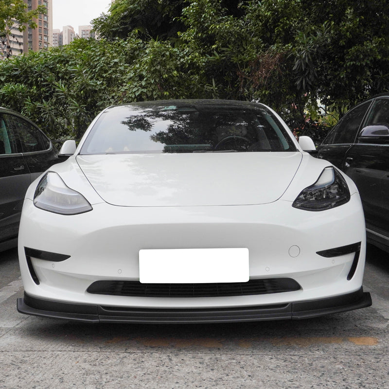 2017-2023 Tesla Model 3 IKON V4 Style 3PCS Front Bumper Lip ABS