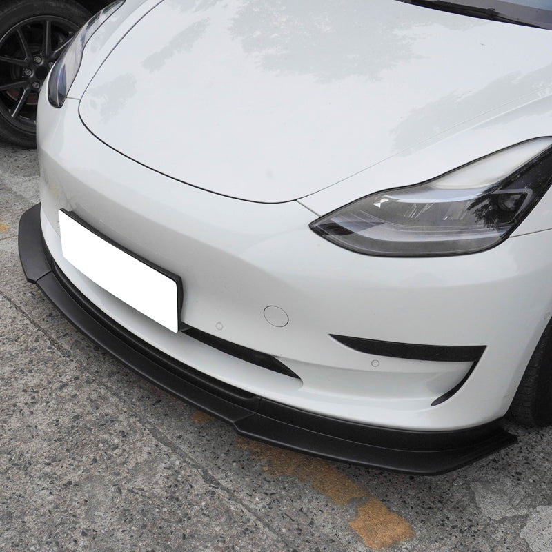 2017-2023 Tesla Model 3 IKON V4 Style 3PCS Front Bumper Lip ABS