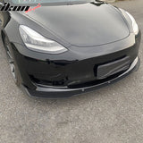 2017-2023 Tesla Model 3 4DR IKON Front Bumper Lip PP