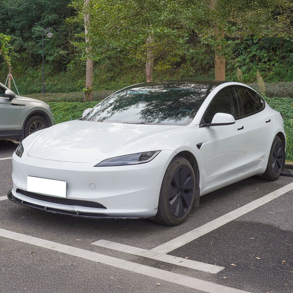 2024-2026 Tesla Model 3 PP Front Bumper Lip 3PCS - IKON V4 Style
