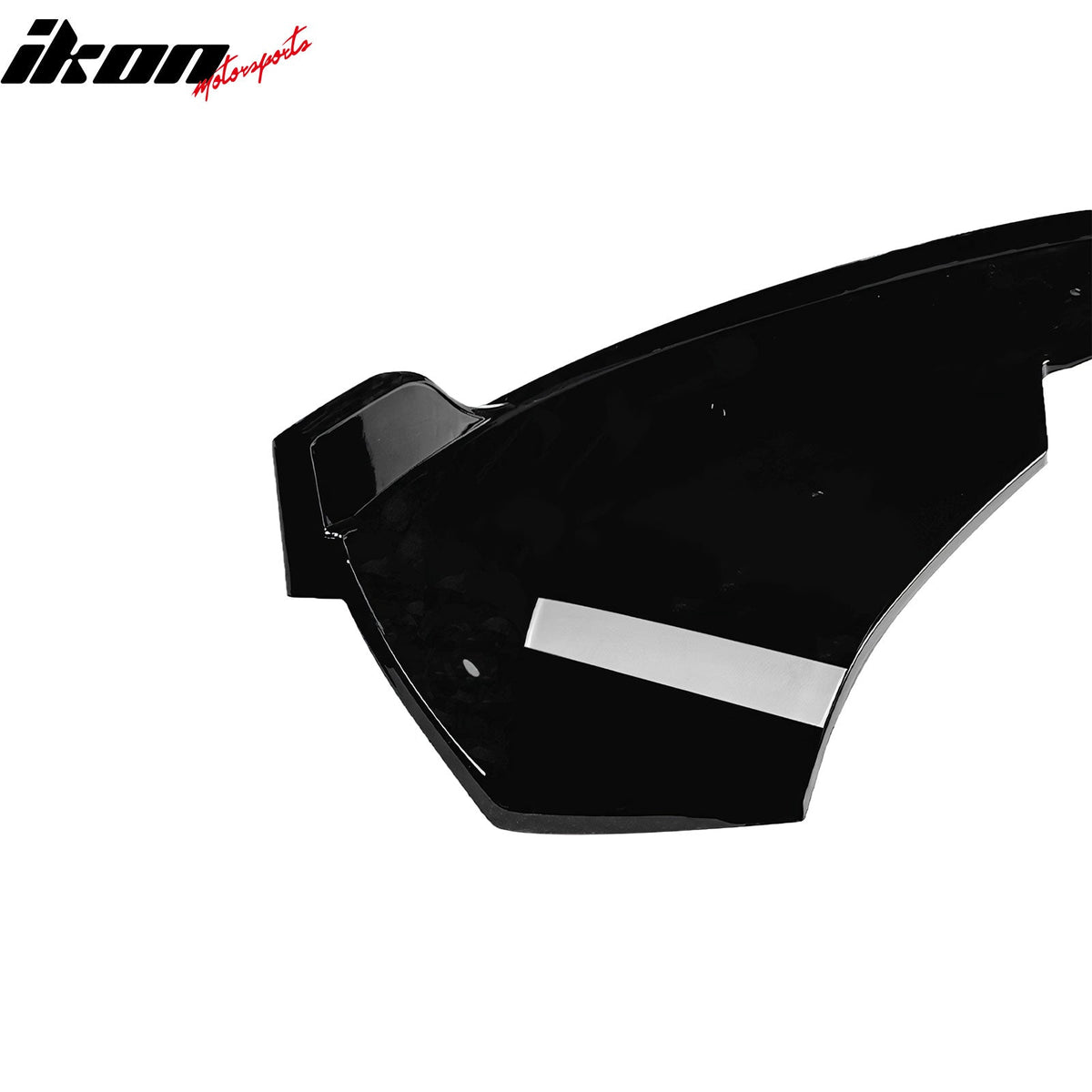 2024-2026 Tesla Model 3 (Not Fit Performance) 3PCS Front Lower Bumper Lip Air Dam Chin Spoiler Splitter IKON V4 Style Painted Gloss Black ABS Plastic