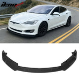 2016-2021 Tesla Model S Gloss Black Front Bumper Lip Chin Spoiler PP