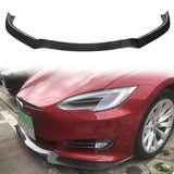 2017-2021 Tesla Model S Track Pack Carbon Fiber 3PC Front Bumper Lip