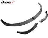 2021-2025 Tesla Model S Gloss Black V Front Bumper Lip Carbon Fiber