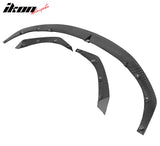 2021-2025 Tesla Model S Gloss Black V Front Bumper Lip Carbon Fiber