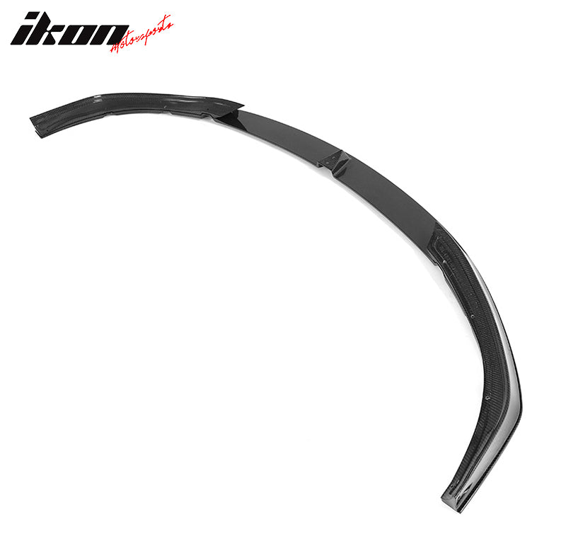 2021-2025 Tesla Model S Gloss Black V Front Bumper Lip Carbon Fiber