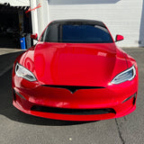2021-2024 Tesla Model S Gloss Black Revozport Front Lip Carbon Fiber