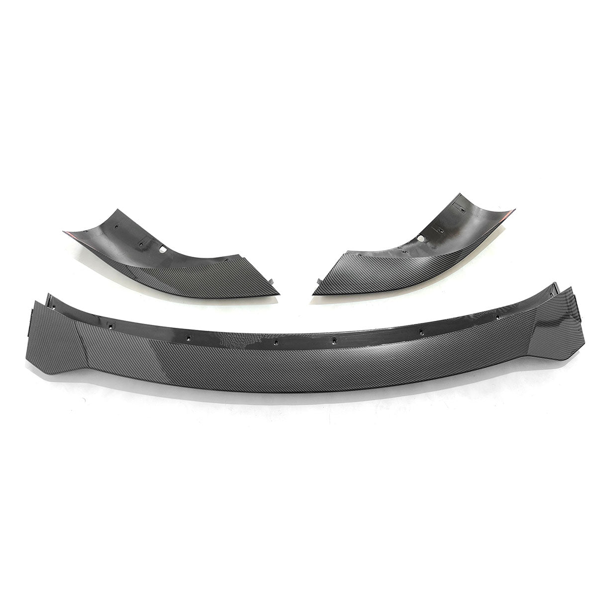 2021-2026 Tesla Model S Track Pack Front Bumper Lip Carbon Fiber Print