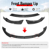 2016-2021 Tesla Model X Carbon Fiber Print Front Bumper Lip Spoiler PP