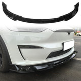 2022-2026 Tesla Model X IKON Style Gloss Black Front Bumper Lip PP