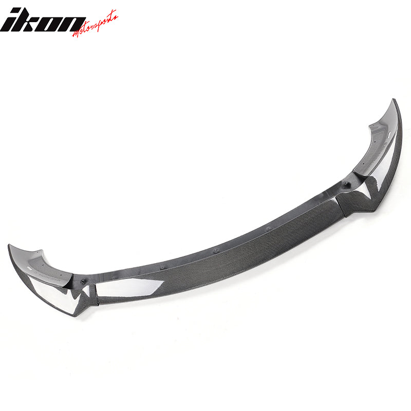 2020-2024 Tesla Y Track Pack Gloss Black Front Bumper Lip Carbon Print