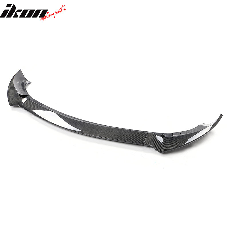 2020-2024 Tesla Y Track Pack Gloss Black Front Bumper Lip Carbon Print