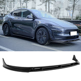 2025-2026 Tesla Model Y Juniper Front Bumper Lip 4PC Matte Black Kit