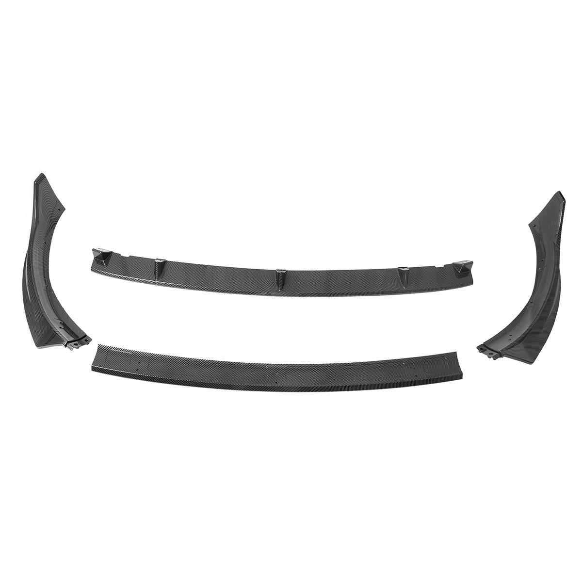 2025-26 Tesla Model Y Juniper Carbon Fiber Print 4PC Front Bumper Lip