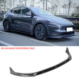 2025-26 Tesla Model Y Juniper Carbon Fiber Print 4PC Front Bumper Lip