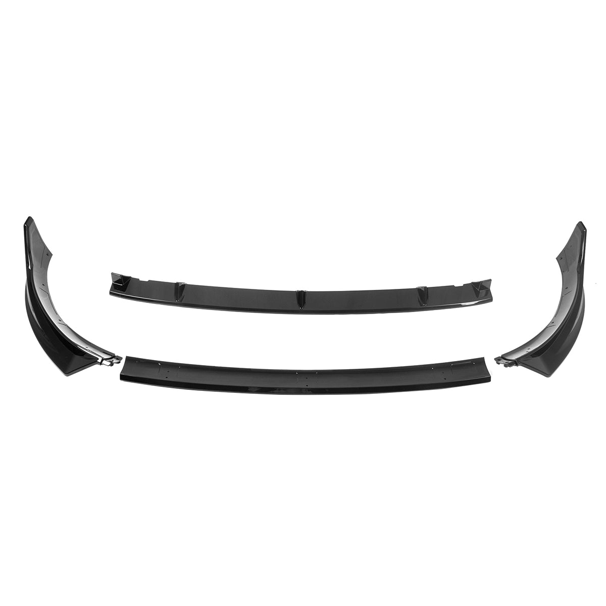 2025-2026 Tesla Model Y Juniper Front Bumper Lip 4PC Gloss Black Kit