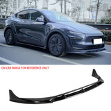 2025-2026 Tesla Model Y Juniper Front Bumper Lip 4PC Gloss Black Kit