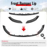 2025-2026 Tesla Model Y (New Model Y, Code Juniper) IKON V2 Style Carbon Fiber Print ABS Air Dam Chin Spoiler Protector Splitter 3PCS