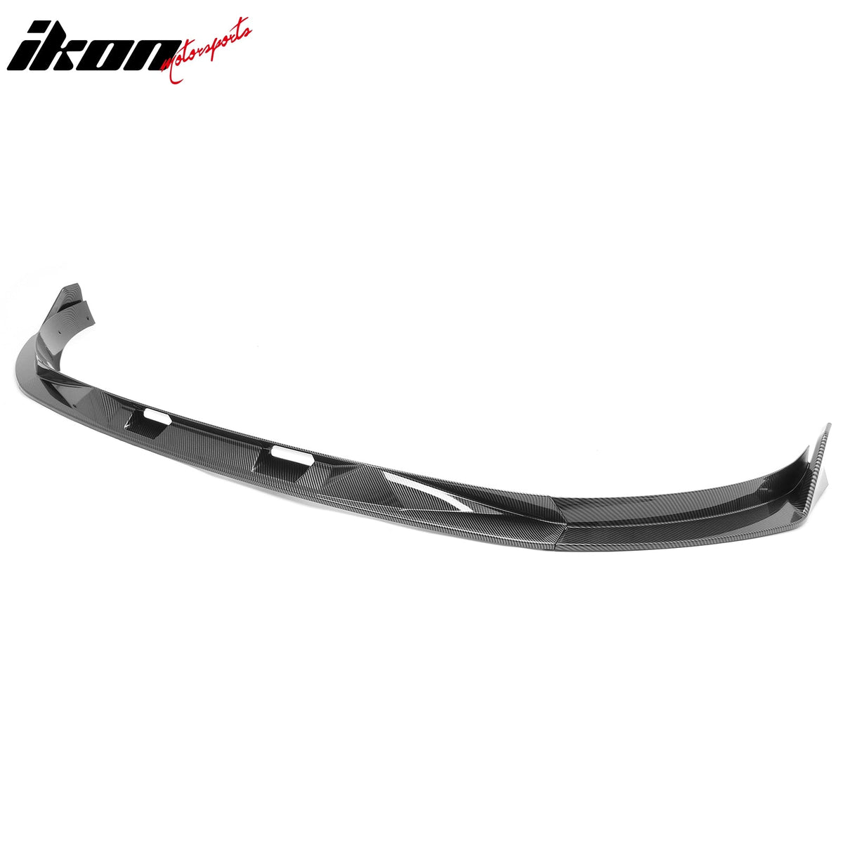 2025-2026 Tesla Model Y (New Model Y, Code Juniper) IKON V2 Style Carbon Fiber Print ABS Air Dam Chin Spoiler Protector Splitter 3PCS