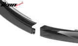 2025-2026 Tesla Model Y (New Model Y, Code Juniper) IKON V2 Style Carbon Fiber Print ABS Air Dam Chin Spoiler Protector Splitter 3PCS