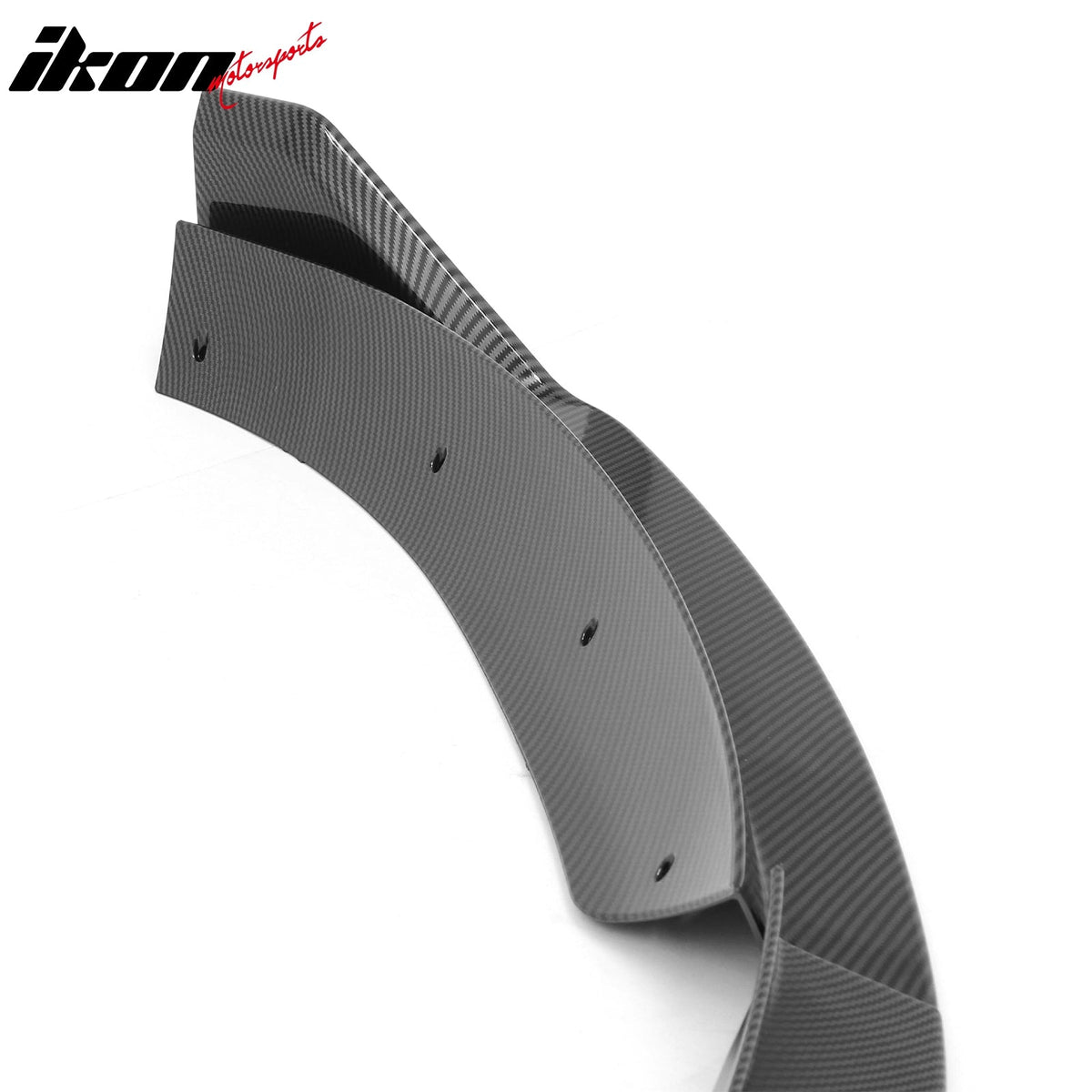 2025-2026 Tesla Model Y (New Model Y, Code Juniper) IKON V2 Style Carbon Fiber Print ABS Air Dam Chin Spoiler Protector Splitter 3PCS