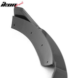 2025-2026 Tesla Model Y (New Model Y, Code Juniper) IKON V2 Style Carbon Fiber Print ABS Air Dam Chin Spoiler Protector Splitter 3PCS