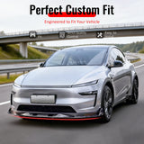 2025-2026 Tesla Model Y (New Model Y, Code Juniper) IKON V2 Style Gloss Black ABS Air Dam Chin Spoiler Protector Splitter 3PCS