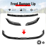 2025-2026 Tesla Model Y (New Model Y, Code Juniper) IKON V2 Style Gloss Black ABS Air Dam Chin Spoiler Protector Splitter 3PCS