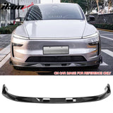 2025-2026 Tesla Model Y (New Model Y, Code Juniper) IKON V2 Style Gloss Black ABS Air Dam Chin Spoiler Protector Splitter 3PCS
