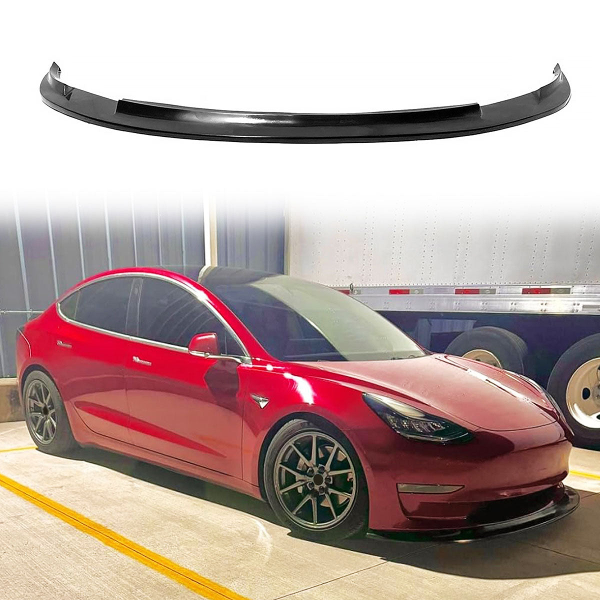2017-2023 Tesla Model 3 MDA Style PU Front Bumper Lip Under Spoiler
